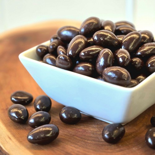 Dark Chocolate Covered Almonds - per lb Dark Chocolate Covered Almonds - per lb